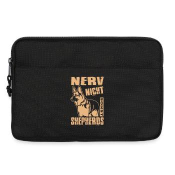 Schäferhund Geschenke Hund Herrchen Gassi - Laptoptasche 13" - Schwarz - Vorne