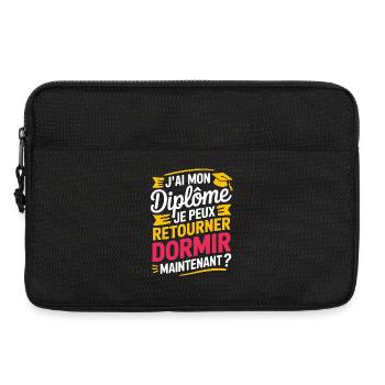 I have my diploma I can go back to sleep - Laptop bag 13" - black - Front