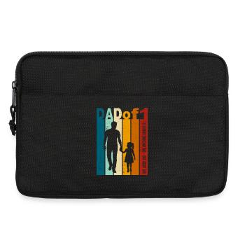 Cadeau Papa & Fille Vintage Design Fête des Pères - Sacoche pour ordinateur portable 13 pouces - noir - Devant