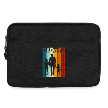 Papa et filles Cadeau Vintage Design Fête des Pères - Sacoche pour ordinateur portable 13 pouces - noir - Devant