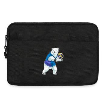 Polar Bear Volleyball Player Volleyball - Laptop bag 13" - black - Front