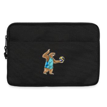 Sloth Volleyball Player Volleyball - Laptop bag 13" - black - Front