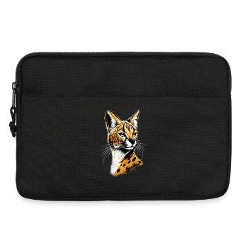 Serval Raubkatze Afrika Savannah Leopard Katzen - Laptoptasche 13" - Schwarz - Vorne