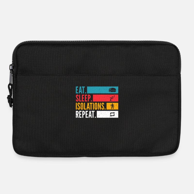 Eat Sleep Isolations Repeat Tanz Shirt - Laptoptasche 13" - Schwarz