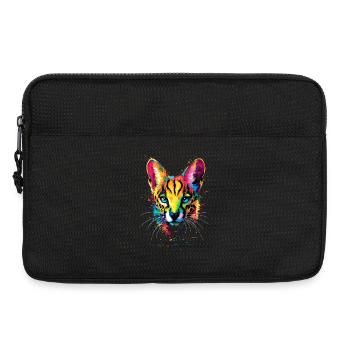 Serval Raubkatze Afrika Savannah Leopard Katzen - Laptoptasche 13" - Schwarz - Vorne