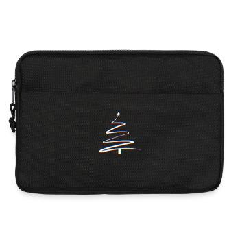 Abstrakter Weihnachtbaum Trippy Effekt - Laptoptasche 13" - Schwarz - Vorne
