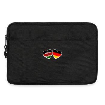 Kenia Deutschland Herz Liebe Flagge Kenianer - Laptoptasche 13" - Schwarz - Vorne