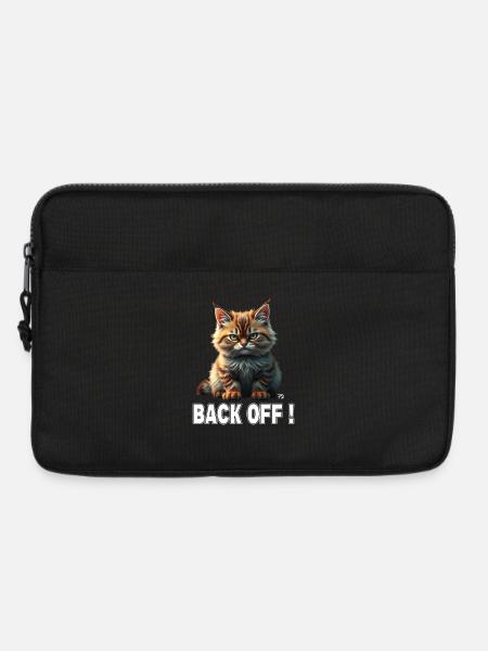 Niedliche böse rote Katze sagt Geh Weg! Back off! - Laptoptasche 13" - Schwarz