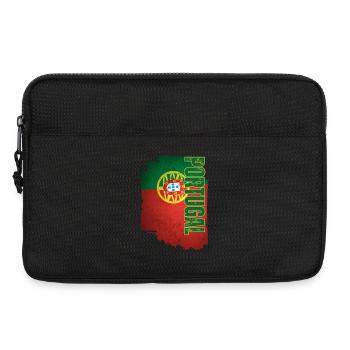Drapeau vertical du Portugal, fierté portugaise - Sacoche pour ordinateur portable 13 pouces - noir - Devant
