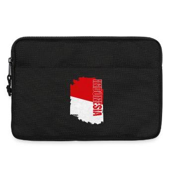 Vertical Indonesia flag, I love Indonesia - Laptop bag 13" - black - Front