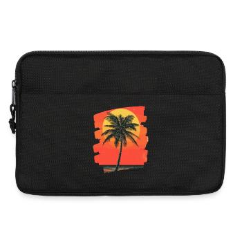 palmier coucher de soleil soleil d’été - Sacoche pour ordinateur portable 13 pouces - noir - Devant