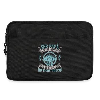 Ehrung des individuellen T-Shirt-Designs für Väter - Laptoptasche 13" - Schwarz - Vorne