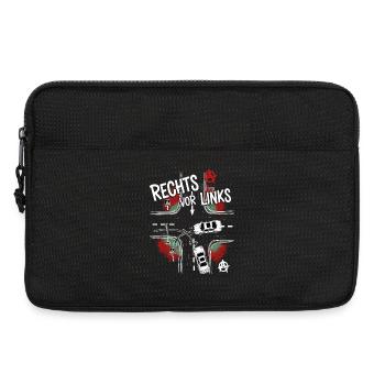 La droite avant la gauche contre l’anarchie dans la rue - Sacoche pour ordinateur portable 13 pouces - noir - Devant