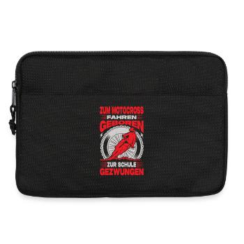 Motocrossfahrer Geschenke Motocross Biker Sprüche - Laptoptasche 13" - Schwarz - Vorne