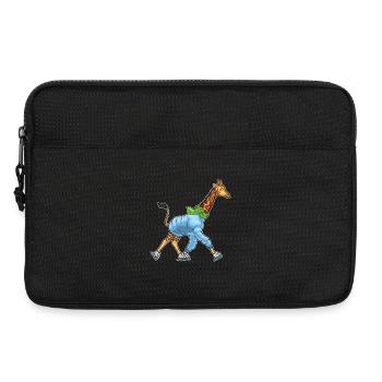 Giraffe Skating Skates - Laptop bag 13" - black - Front