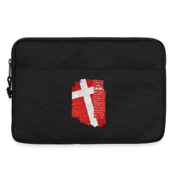 Vertikale Dänemark Flagge, I Love Denmark - Laptoptasche 13" - Schwarz - Vorne