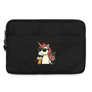 Einhorn trinken - Laptoptasche 13" - Schwarz - Vorne