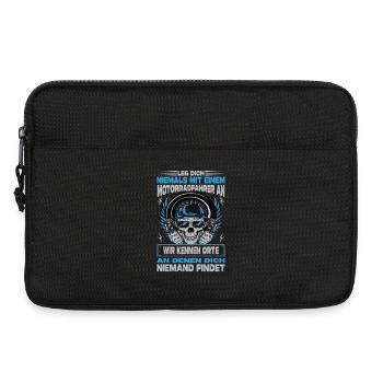 Biker Motorradfahrer Motorrad Geschenke Geburtstag - Laptoptasche 13" - Schwarz - Vorne