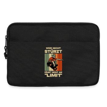 Skateboard Geschenke Skateboardfahrer Outfits - Laptoptasche 13" - Schwarz - Vorne