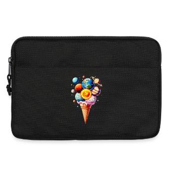 Planet Cream Waffle Cream - Laptop bag 13" - black - Front