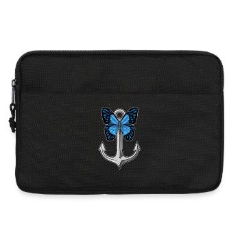 Schmetterling Anker - Laptoptasche 13" - Schwarz - Vorne