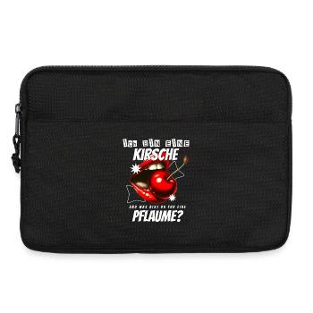 Kirsche Geschenk Pflaume Spruch Lustig Frauen - Laptoptasche 13" - Schwarz - Vorne