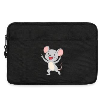 Tanzende Spaßmaus - Laptoptasche 13" - Schwarz - Vorne