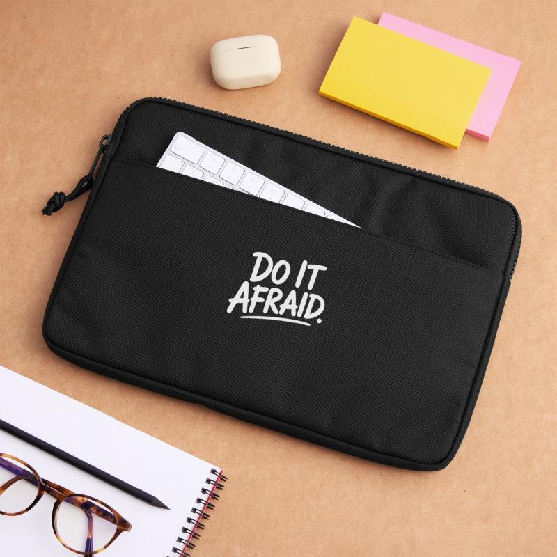 Do It Afraid Courage Development Motivation Laptop bag 13"