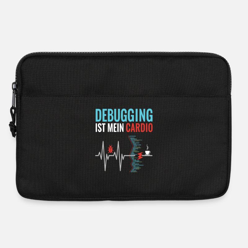 Debugging ist mein Cardio - Programmierer Nerd - Laptoptasche 13" - Schwarz