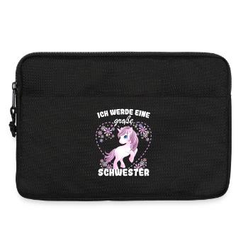 Nachwuchs Verkünden Ich Werde Große Schwester 2027 - Laptoptasche 13" - Schwarz - Vorne