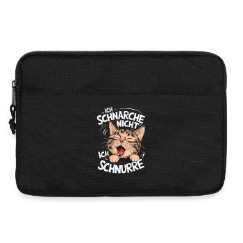 Je ne ronfle pas, je ronronne - Drôles de chats - Sacoche pour ordinateur portable 13 pouces - noir - Devant