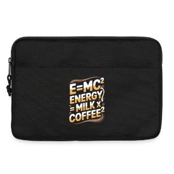 E=MC2 Physique Dicton Caféine Nerd Énergie Café - Sacoche pour ordinateur portable 13 pouces - noir - Devant