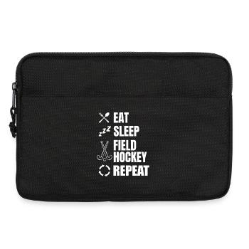 Eat Sleep Field Hockey Repeat - Laptoptasche 13" - Schwarz - Vorne