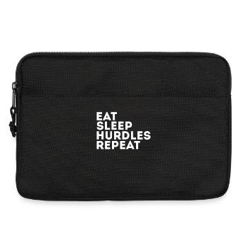 Eat Sleep Hurdles Repeat - Laptop bag 13" - black - Front