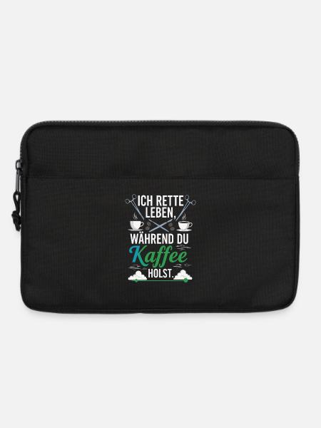 Ich rette Leben während du Kaffee holst - Spruch - Laptoptasche 13" - Schwarz