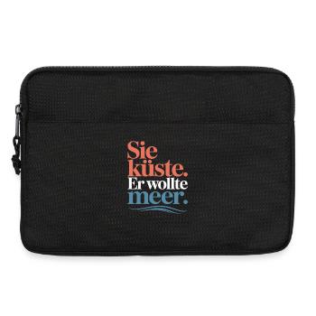 Sie Küste Er Wollte Meer Strand Liebe Welle Surfer - Laptoptasche 13" - Schwarz - Vorne