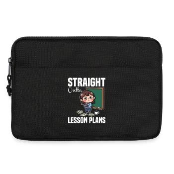 STRAIGHT OUTTA LESSON PLANS - TEACHER GIFT - Laptop bag 13" - black - Front