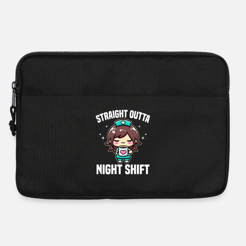 STRAIGHT OUTTA NIGHT SHIFT - GESCHENK FÜR KRANKENSCHWESTER - Laptoptasche 13" - Schwarz