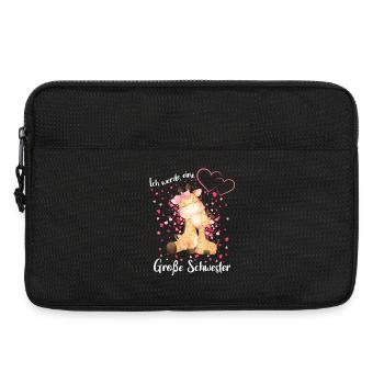 Nachwuchs Verkünden Ich Werde Große Schwester 2027 - Laptoptasche 13" - Schwarz - Vorne