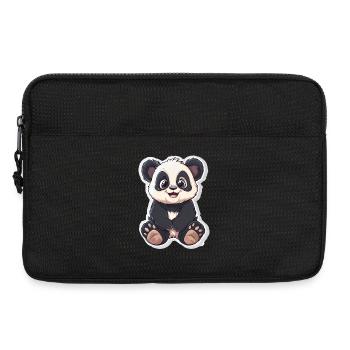 Cute Panda Bear - Laptop bag 13" - black - Front