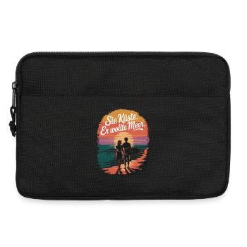 Sie Küste Er Wollte Meer Strand Liebe Welle Surfer - Laptoptasche 13" - Schwarz - Vorne