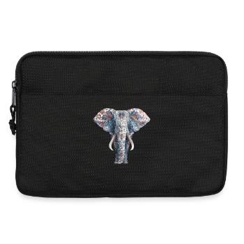 Elefant Rüsseltier Afrika Safari Wildnis Elefanten - Laptoptasche 13" - Schwarz - Vorne