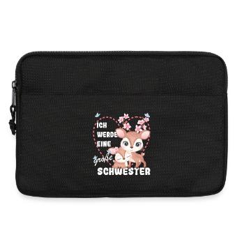 Nachwuchs Verkünden Ich Werde Große Schwester 2027 - Laptoptasche 13" - Schwarz - Vorne