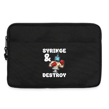 SYRINGE AND DESTROY - NURSE GIFT - Laptop bag 13" - black - Front