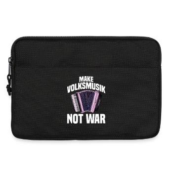 Akkordeon - Make Volksmusik not War - Laptoptasche 13" - Schwarz - Vorne