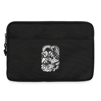 Samurai Shirt: Drachen tanzen durch Party Nacht - Laptoptasche 13" - Schwarz - Vorne