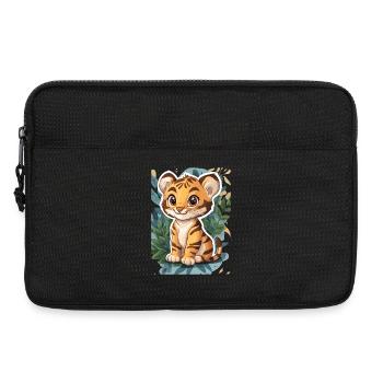 Cute Tiger – Fun Gift Idea for Kids - Laptop bag 13" - black - Front
