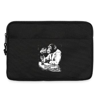 Ausgeklügeltes Affen-Cheers-Design - Laptoptasche 13" - Schwarz - Vorne