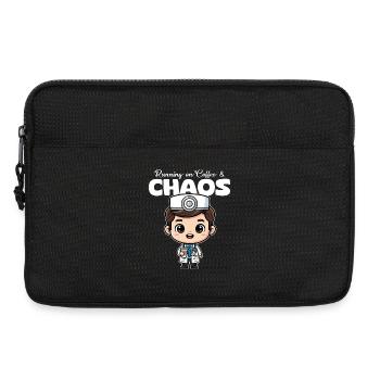 COURIR SUR LE CAFÉ ET LE CHAOS - DOCTOR GIFT - Sacoche pour ordinateur portable 13 pouces - noir - Devant