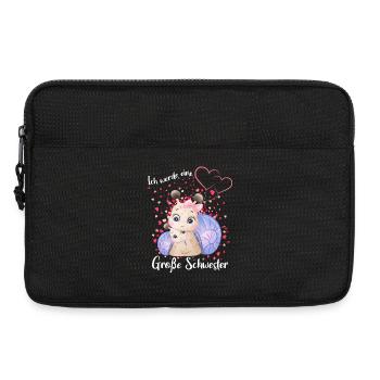 Nachwuchs Verkünden Ich Werde Große Schwester 2027 - Laptoptasche 13" - Schwarz - Vorne